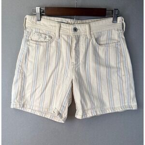 Pilcro and the Letterpress Anthropologie Slim Boyfriend Striped Shorts 25 Preppy